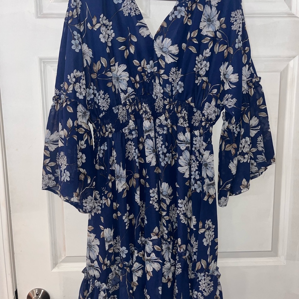 Floral Blue Dress